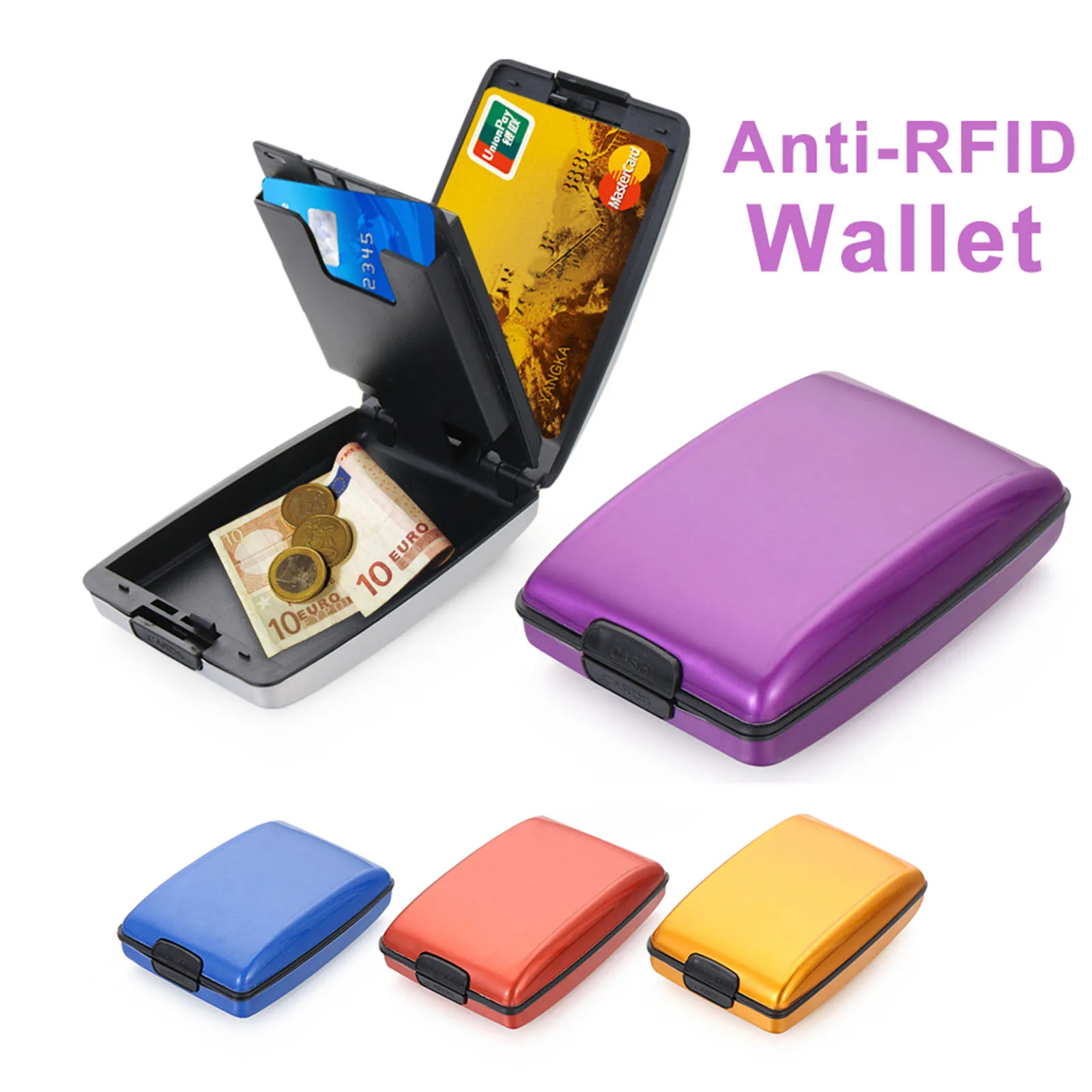 Stainless Steel Wallet Clip RFID Security Technology Anti-theft Aluminum Alloy Wallet 6 Credit Cards Clips Fashion Men Wallets
Stainless Steel Wallet Clip RFID Security Technology Anti-theft Aluminum Alloy Wallet 6 Credit Cards Clips Fashion Men Wallets