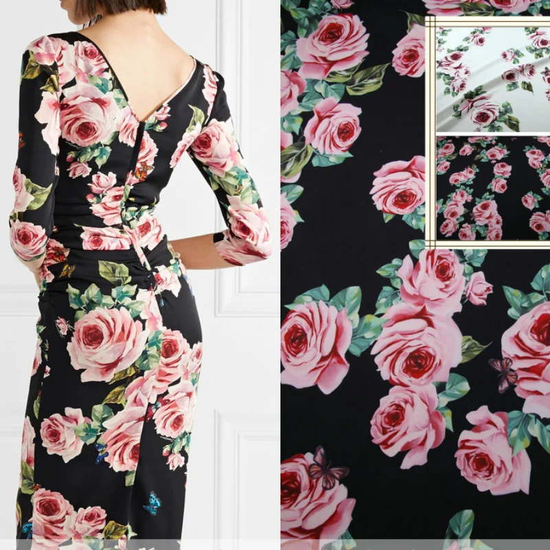 Polyester printed spring summer elastic imitation linen fabric rose printing garment drape handmade diy dress polyester fabric 
Polyester printed spring summer elastic imitation linen fabric rose printing garment drape handmade diy dress polyester fabric