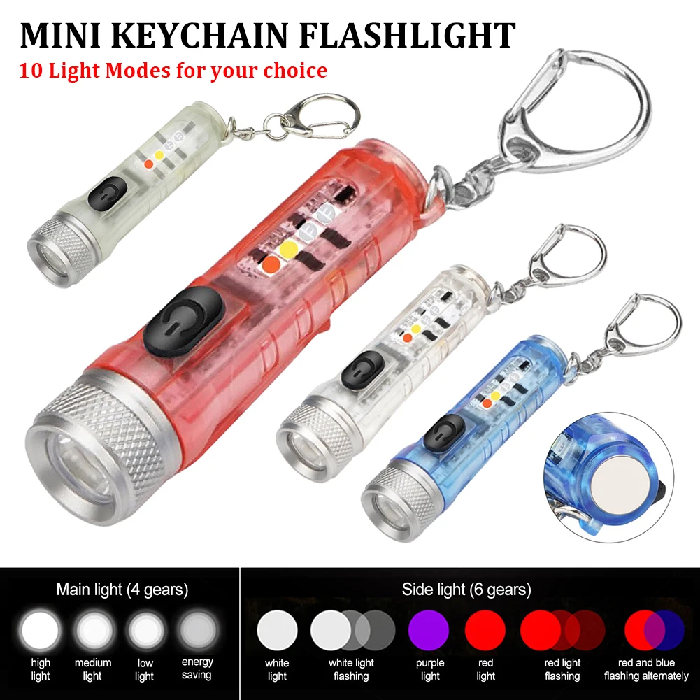 Mini LED Keychain Flashlight USB Rechargeable Pocket Torch With Buckle Waterproof Flashlight For Emergency Outdoor Fishing
Mini LED Keychain Flashlight USB Rechargeable Pocket Torch With Buckle Waterproof Flashlight For Emergency Outdoor Fishing