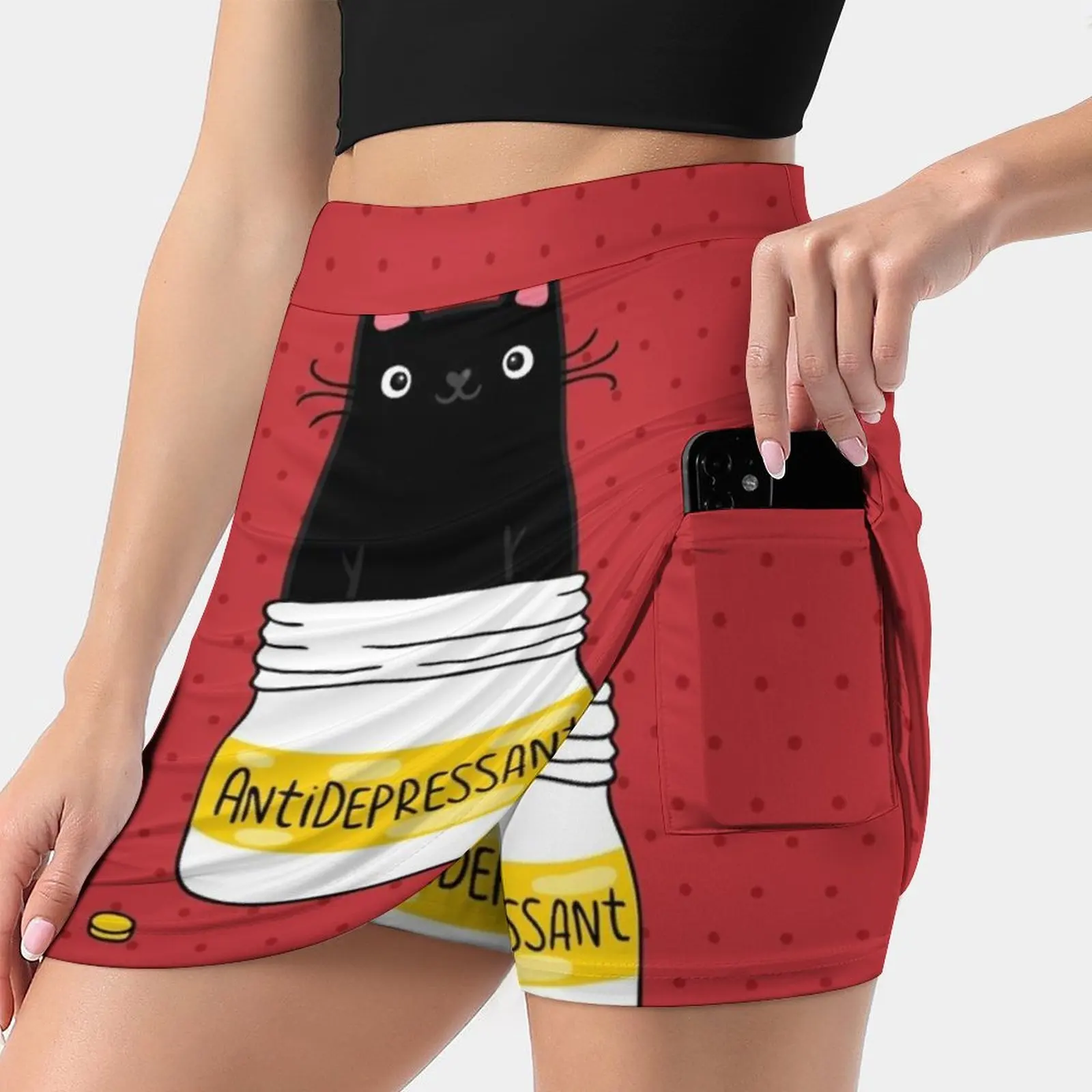 Меховой антидепрессант. Милый рисунок черной кошки. Подарочные юбки, женская модная юбка-брюки 2022, мини-юбки, короткая офисная юбка
Меховой антидепрессант. Милый рисунок черной кошки. Подарочные юбки, женская модная юбка-брюки 2022, мини-юбки, короткая офисная юбка