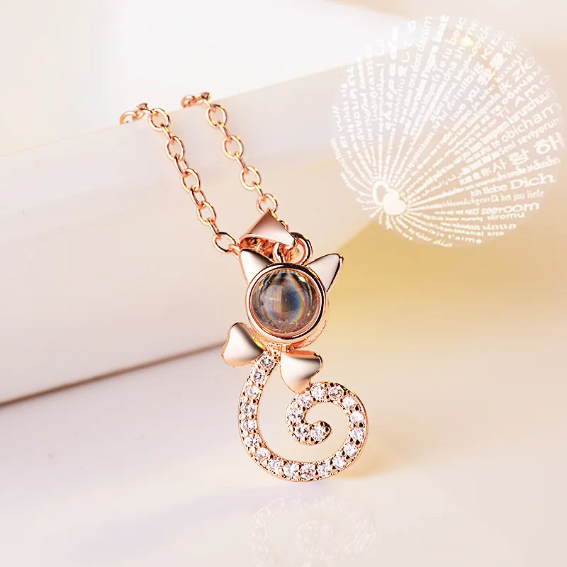 100 Languages I Love You Animal Cat Dog Photo Projection Necklace For Women personality Stainless Steel Pet Necklaec Jewelry
100 Languages I Love You Animal Cat Dog Photo Projection Necklace For Women personality Stainless Steel Pet Necklaec Jewelry