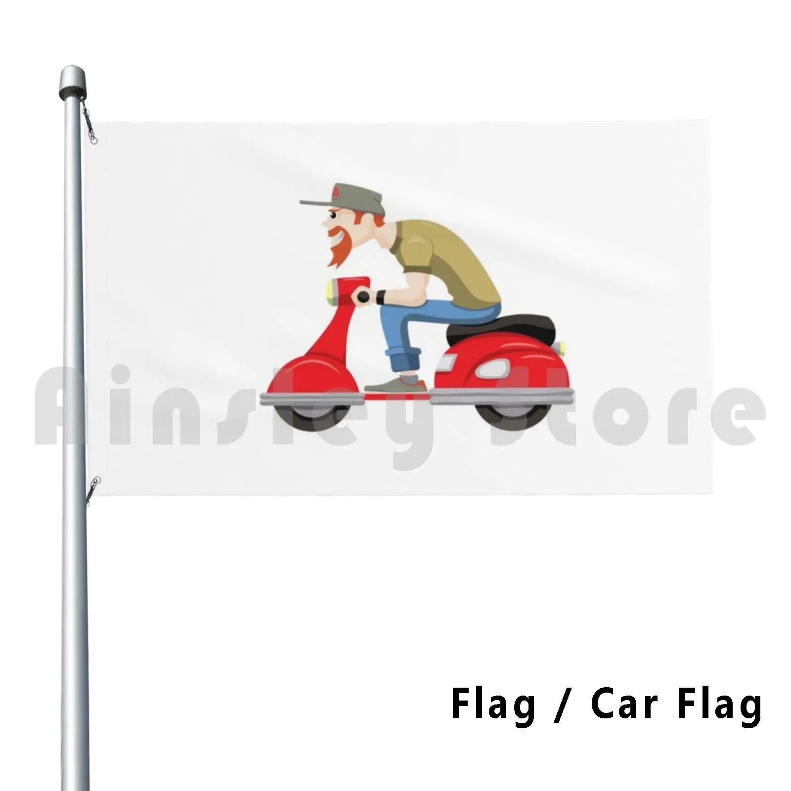 Guy With Beard And On A Red Scooter Flag Car Flag Funny Scooter Hipster Beard
Guy With Beard And On A Red Scooter Flag Car Flag Funny Scooter Hipster Beard