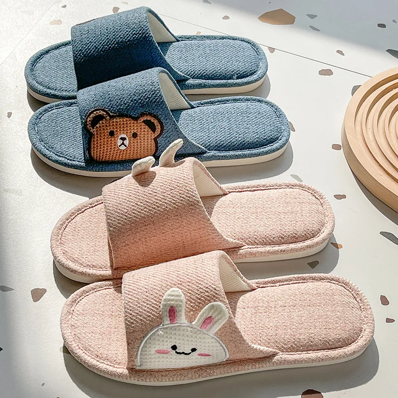 Hot New 2022 Non Slip Comfortable Breathable Hemp Soft EVA Home Indoor Slippers Women Cartoon Rabbit Bear Casual Slides
Hot New 2022 Non Slip Comfortable Breathable Hemp Soft EVA Home Indoor Slippers Women Cartoon Rabbit Bear Casual Slides