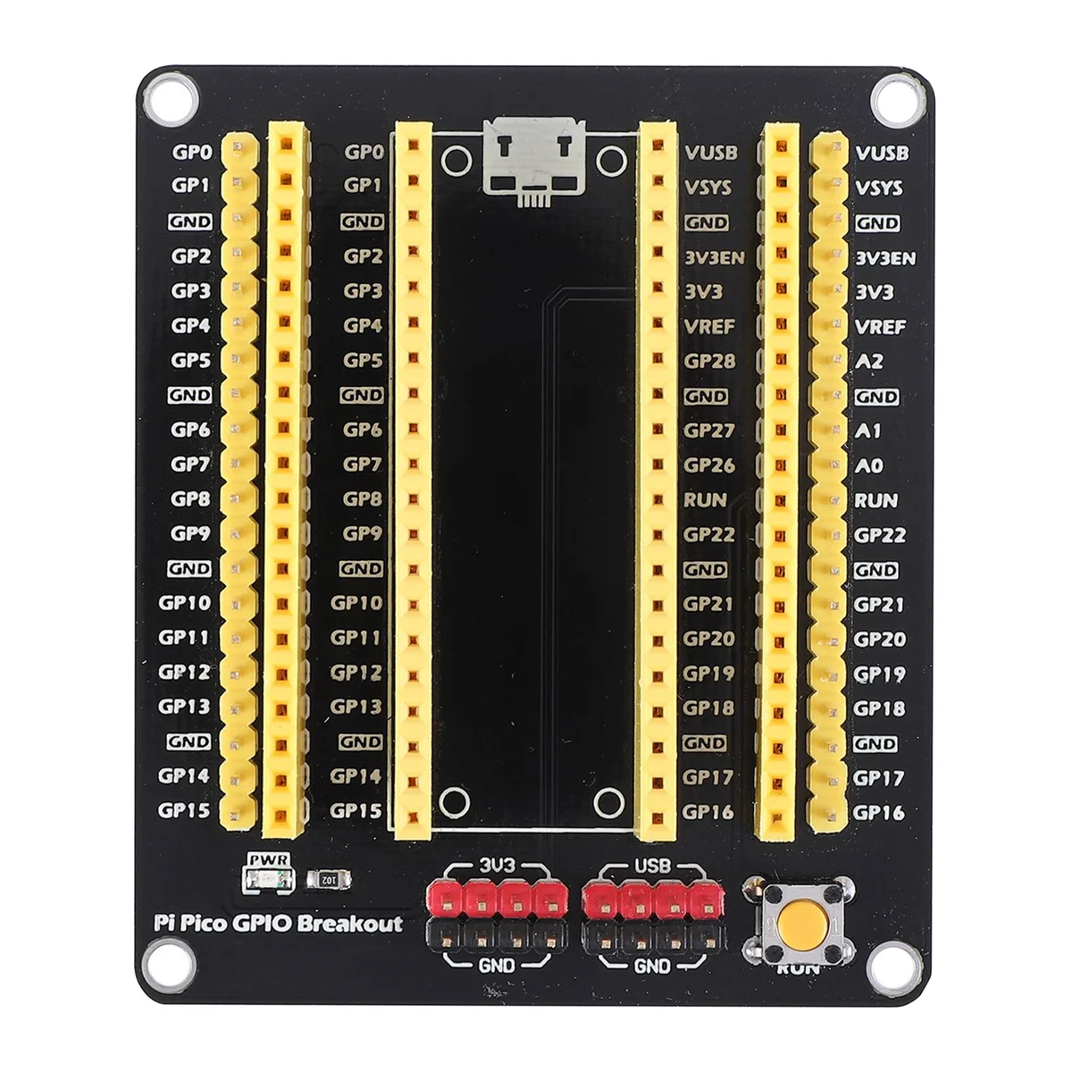 

For Raspberry Pi Pico GPIO Breakout Extender DIY Expansion Board No Need to Solder External Sensor Modules