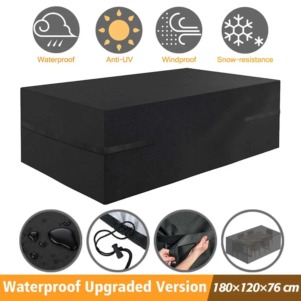 420D Black Outdoor Patio Garden Furniture Waterproof Covers Rain Snow Chair covers for Sofa Table Chair Dust Proof Cover
420D Black Outdoor Patio Garden Furniture Waterproof Covers Rain Snow Chair covers for Sofa Table Chair Dust Proof Cover
