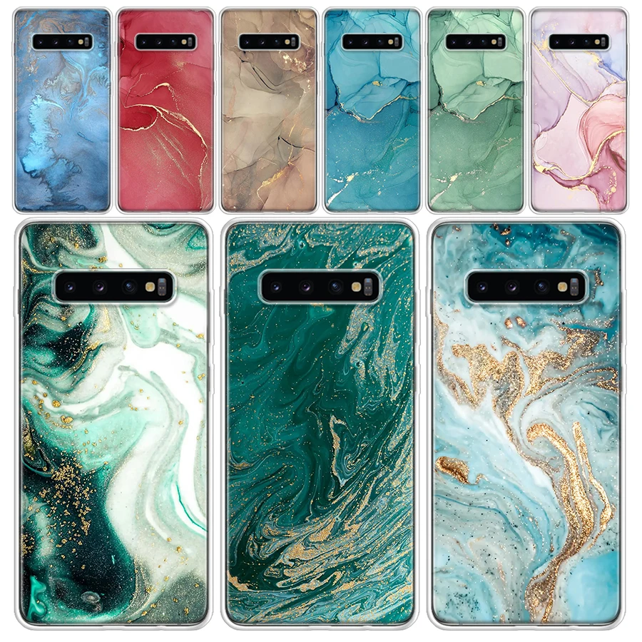 

Granite Marble Transparent Soft Phone Case for Samsung Galaxy S23 S22 S21 Ultra S20 FE S10 Plus S10E S9 S8 + S7 Cover