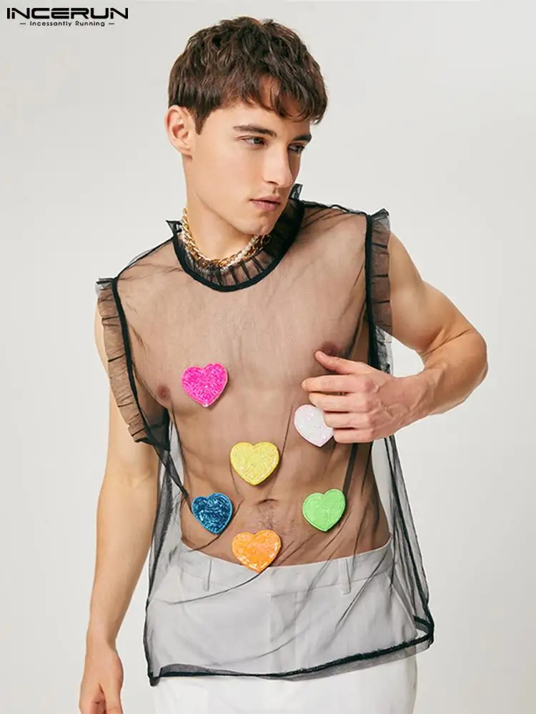 Handsome Well Fitting New Men's Tops INCERUN Love Graphic Waistcoat Sexy Casual Male Stitching See-through Mesh Thin Vests S-5XL
Handsome Well Fitting New Men's Tops INCERUN Love Graphic Waistcoat Sexy Casual Male Stitching See-through Mesh Thin Vests S-5XL