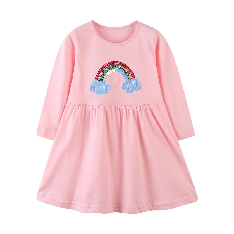 Jumping Meters Children's Girls Dresses Fuchsia Cotton Long Sleeve Princess Toddler Kids Frocks Hot Selling Costume Dress
Jumping Meters Children's Girls Dresses Fuchsia Cotton Long Sleeve Princess Toddler Kids Frocks Hot Selling Costume Dress