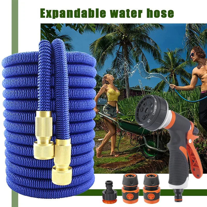 

Expandable Magic Hose Garden Hose Flexible Stretch Double Latex High Pressure Car Wash Hose Extensible Watering Pipe for Garden
