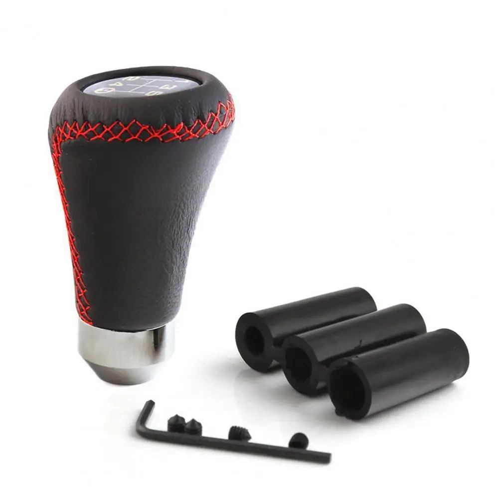 Shift Lever Useful Black Red Stitched Shifter Lever Anti-scratch Comfortable Grasp Gear Shift Knob
Shift Lever Useful Black Red Stitched Shifter Lever Anti-scratch Comfortable Grasp Gear Shift Knob
