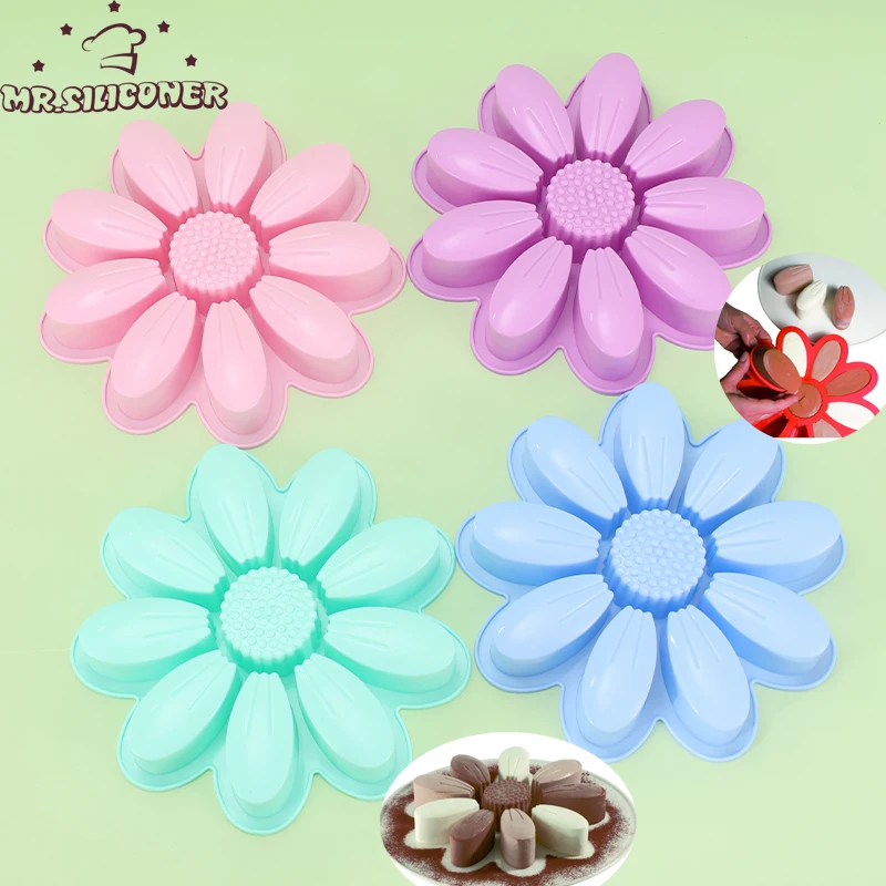 Silicone Cake Molds 9 Flap Sunflower Daisy Shaped Mold Large Cake Moulds Pan Bakeware DIY Baking Silicone Cake Pan
Silicone Cake Molds 9 Flap Sunflower Daisy Shaped Mold Large Cake Moulds Pan Bakeware DIY Baking Silicone Cake Pan