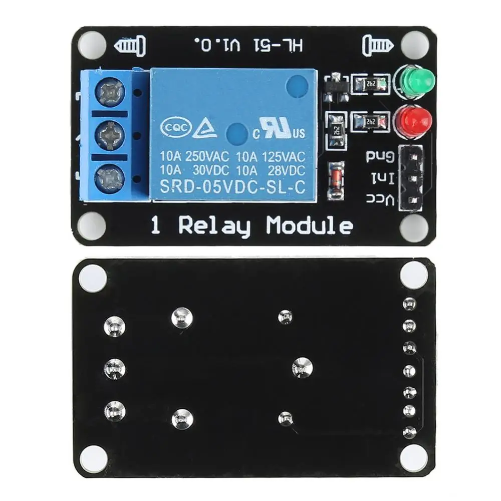 

5V Relay Board Module 1 Channel Without Optocoupler LED 1 Gang For Arduino PIC ARM AVR Relay Boards PLC Control Relay Chips