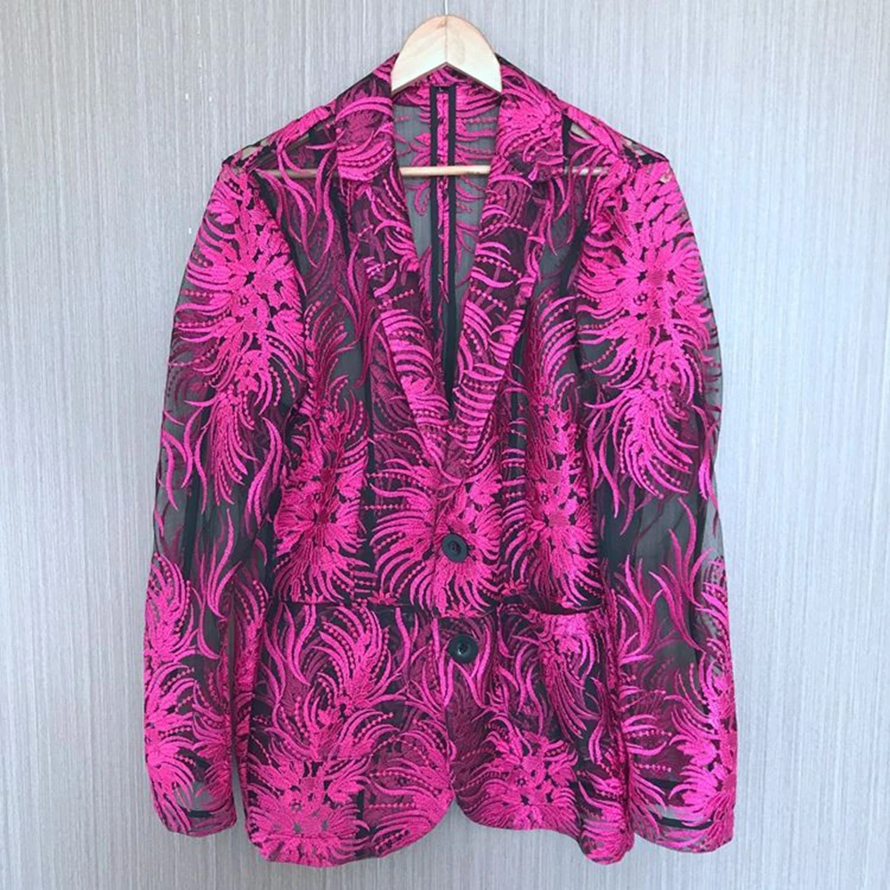 Men Blazer Men Embroidery Organza Baroque Designer Men's Blazer Fashion Casual Jacket Clothing Vintage Jacket
Men Blazer Men Embroidery Organza Baroque Designer Men's Blazer Fashion Casual Jacket Clothing Vintage Jacket