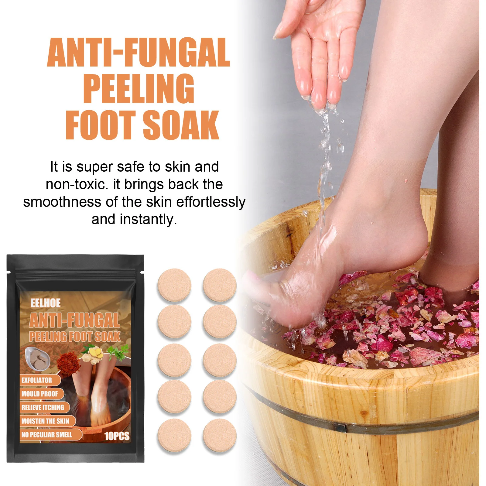 Pedicure Spa Detox Foot Bath Soaking Tablets Care Film Peeling Ginger Film Dispelling Cold Moisture Grey Nail Repair Cleansing
Pedicure Spa Detox Foot Bath Soaking Tablets Care Film Peeling Ginger Film Dispelling Cold Moisture Grey Nail Repair Cleansing