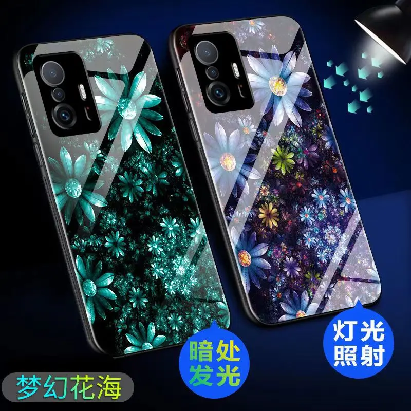 Светящийся чехол из закаленного стекла для Xiaomi 11T, чехол, темная задняя крышка для Xiaomi 11T Pro, чехол
Светящийся чехол из закаленного стекла для Xiaomi 11T, чехол, темная задняя крышка для Xiaomi 11T Pro, чехол