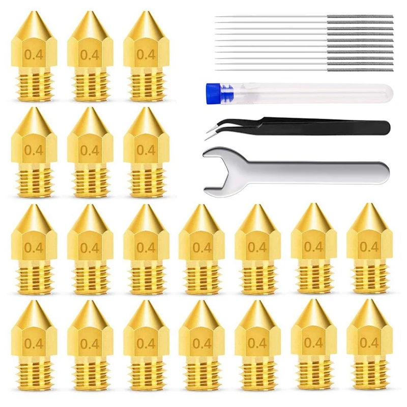 3D Printer Nozzle Cleaning Kit MK8 Brass Nozzle With Cleaning Needle For Makerbot Ender 3 And CR-10 Series 3D Printers
3D Printer Nozzle Cleaning Kit MK8 Brass Nozzle With Cleaning Needle For Makerbot Ender 3 And CR-10 Series 3D Printers