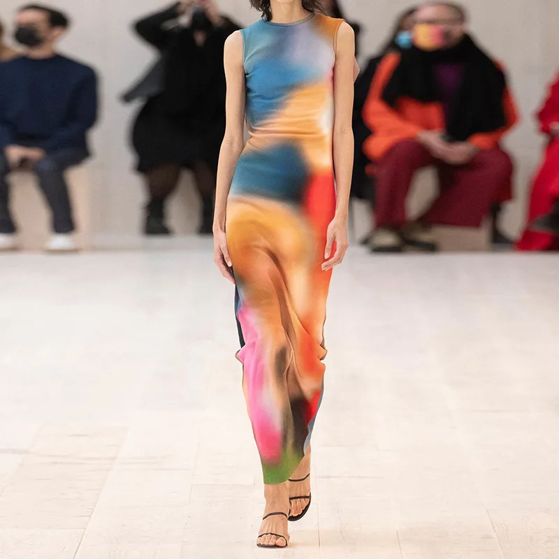Fashion Tie Dye Print Casual Long Dress for Women Summer Sleeveless Slim Maxi Dress Sexy Side Slit Ribbed Bodycon Dresses Tank
Fashion Tie Dye Print Casual Long Dress for Women Summer Sleeveless Slim Maxi Dress Sexy Side Slit Ribbed Bodycon Dresses Tank