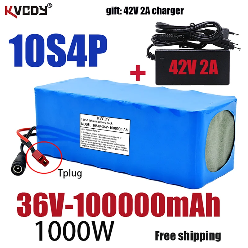100% original 10S4P 36V battery 100Ah battery pack 1000W battery 42V 100000mAh Ebike electric bicycle with BMS+1 42V 2A charger
100% original 10S4P 36V battery 100Ah battery pack 1000W battery 42V 100000mAh Ebike electric bicycle with BMS+1 42V 2A charger