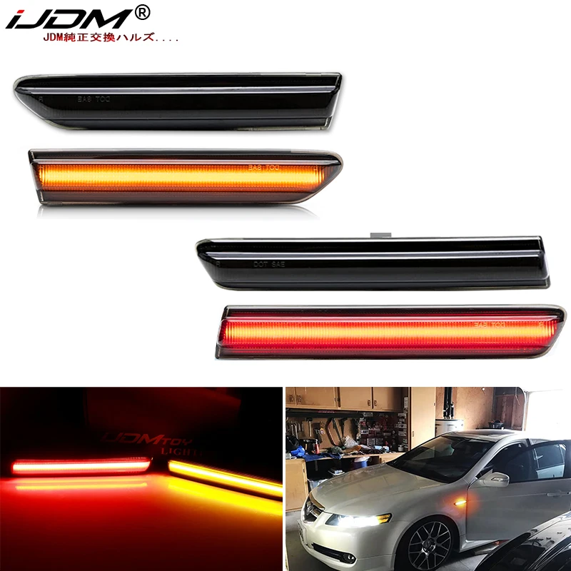 iJDM Amber/Red Full LED Side Marker Light For 2004-2008 Acura TL, Powered by Total 180-SMD LED, Replace OEM Sidemarker Lamps 12V
iJDM Amber/Red Full LED Side Marker Light For 2004-2008 Acura TL, Powered by Total 180-SMD LED, Replace OEM Sidemarker Lamps 12V