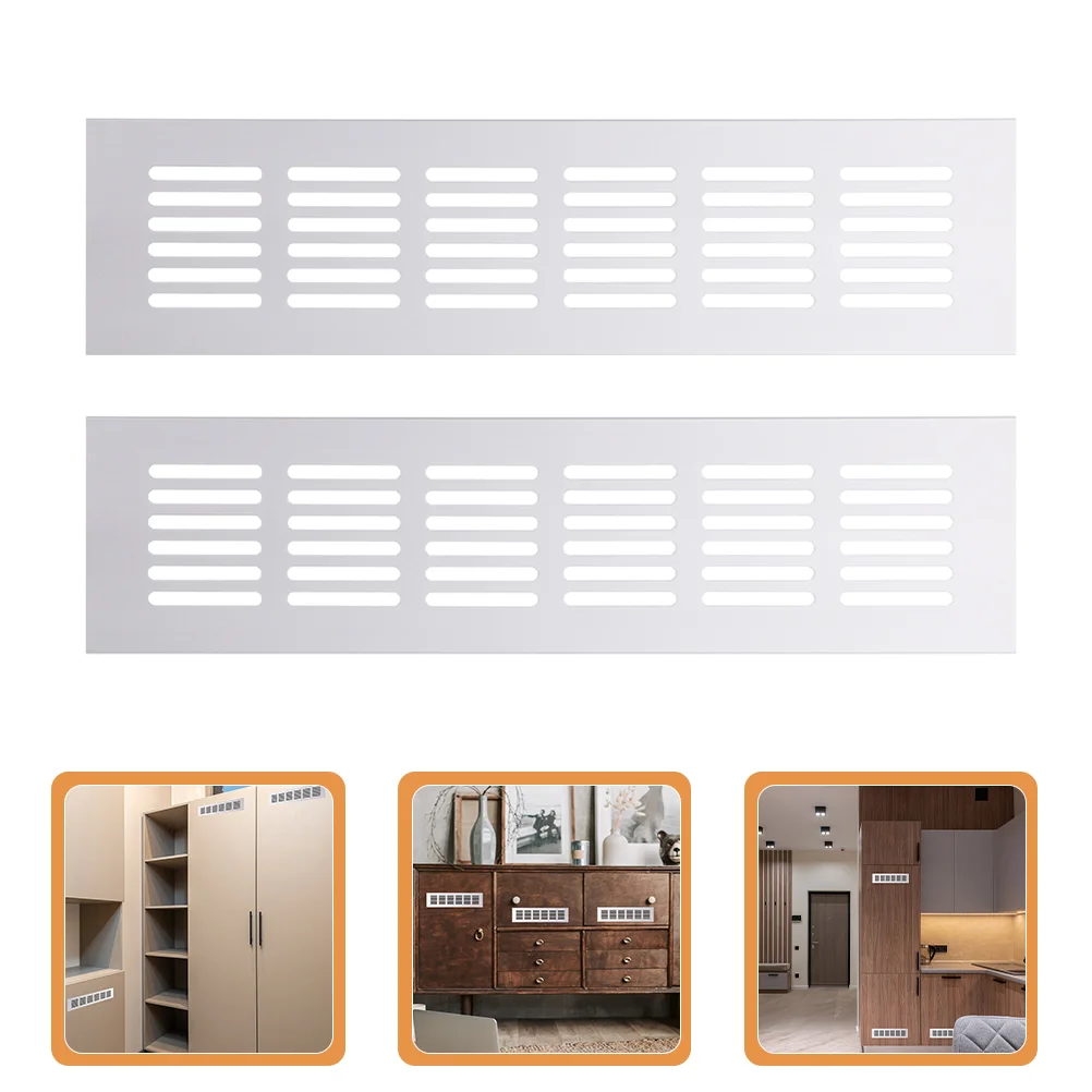 2pcs Aluminum Alloy Air Vent Wardrobe Cabinet Rectangle Ventilation Grille 
2pcs Aluminum Alloy Air Vent Wardrobe Cabinet Rectangle Ventilation Grille