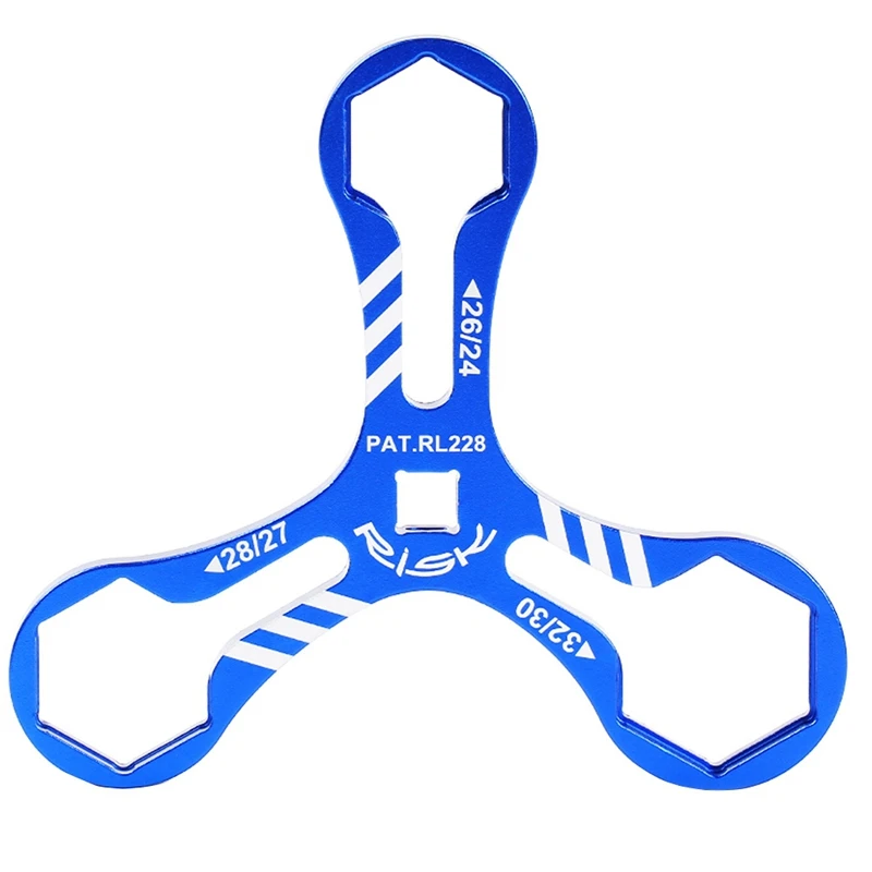 RISK RL228 Bike Fork Wrench Tool Replacement Aluminum 6 In 1 Bike Fork Cap Wrench Install/Remove For 24/26/27/28/30/32Mm Blue
RISK RL228 Bike Fork Wrench Tool Replacement Aluminum 6 In 1 Bike Fork Cap Wrench Install/Remove For 24/26/27/28/30/32Mm Blue