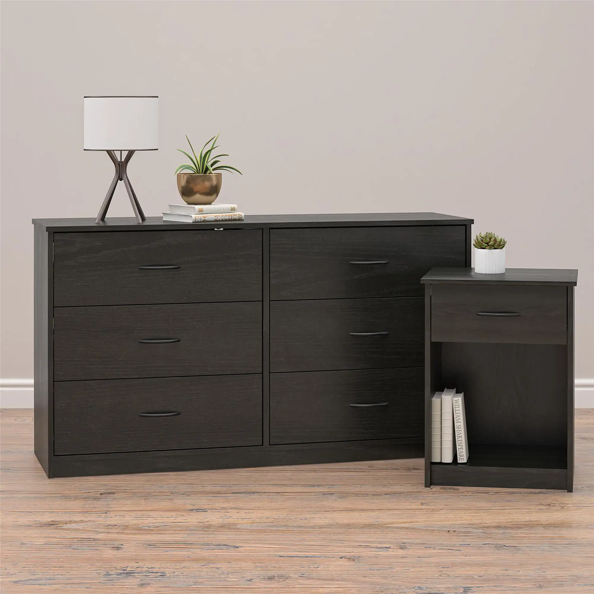 Classic Nightstand with Drawer, Black Oak Modern Bedroom Bedside Table Locker Furniture Bedroom Cabinet
Classic Nightstand with Drawer, Black Oak Modern Bedroom Bedside Table Locker Furniture Bedroom Cabinet