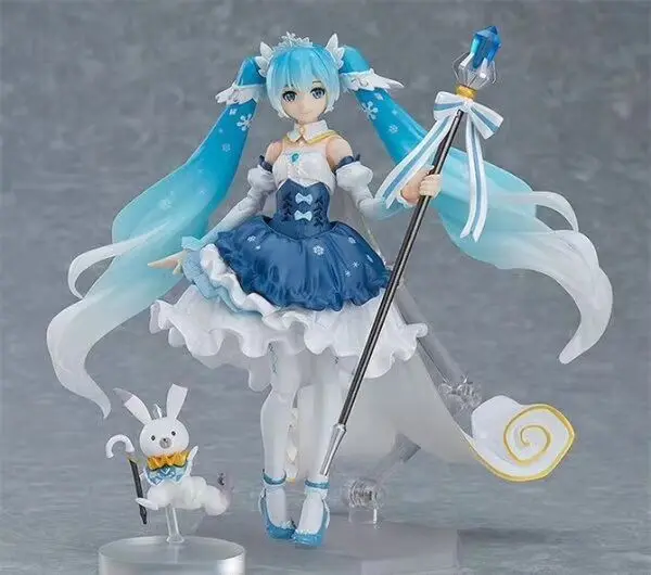 Аниме кавайная фигурка Figma EX-054 Snow Miku Настольная Коллекционная модель игрушки в