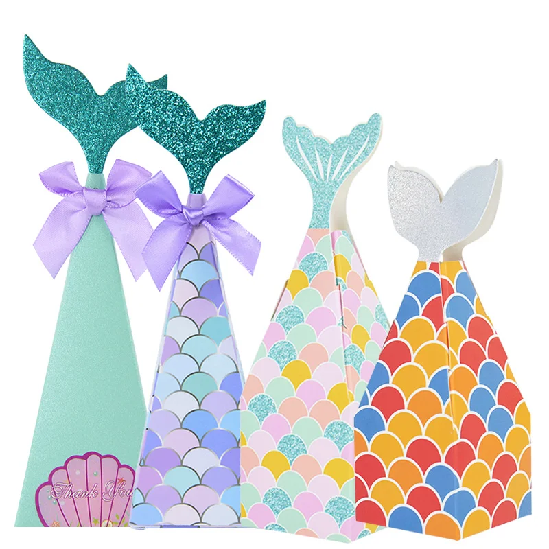 Mermaid Tail Treat Favor Candy Boxes Little Mermaid Theme Under The Sea Kids Girl Birthday Party Decorations Baby Shower Supplie 
Mermaid Tail Treat Favor Candy Boxes Little Mermaid Theme Under The Sea Kids Girl Birthday Party Decorations Baby Shower Supplie