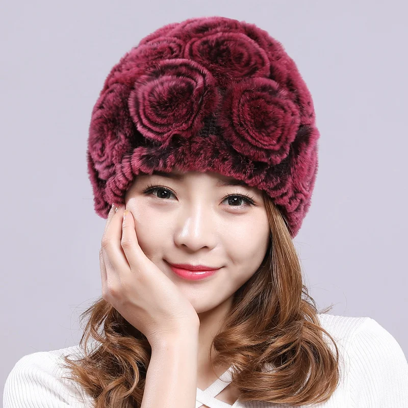 Women Winter Rex Rabbit Fur Knitted Hat Caps Multi Color Flowers Type Casual Real Rabbit Hat Fur Flower Headgear Winter womens'
Women Winter Rex Rabbit Fur Knitted Hat Caps Multi Color Flowers Type Casual Real Rabbit Hat Fur Flower Headgear Winter womens'
