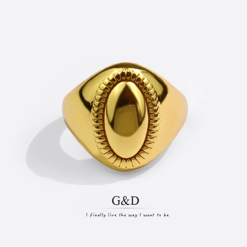 G&D Minimalism Polished Smooth Chunky Adjustable Ring Luxury Gold Color PVD Plated Tarnish Free Finger Ring for Women Party Gift
G&D Minimalism Polished Smooth Chunky Adjustable Ring Luxury Gold Color PVD Plated Tarnish Free Finger Ring for Women Party Gift