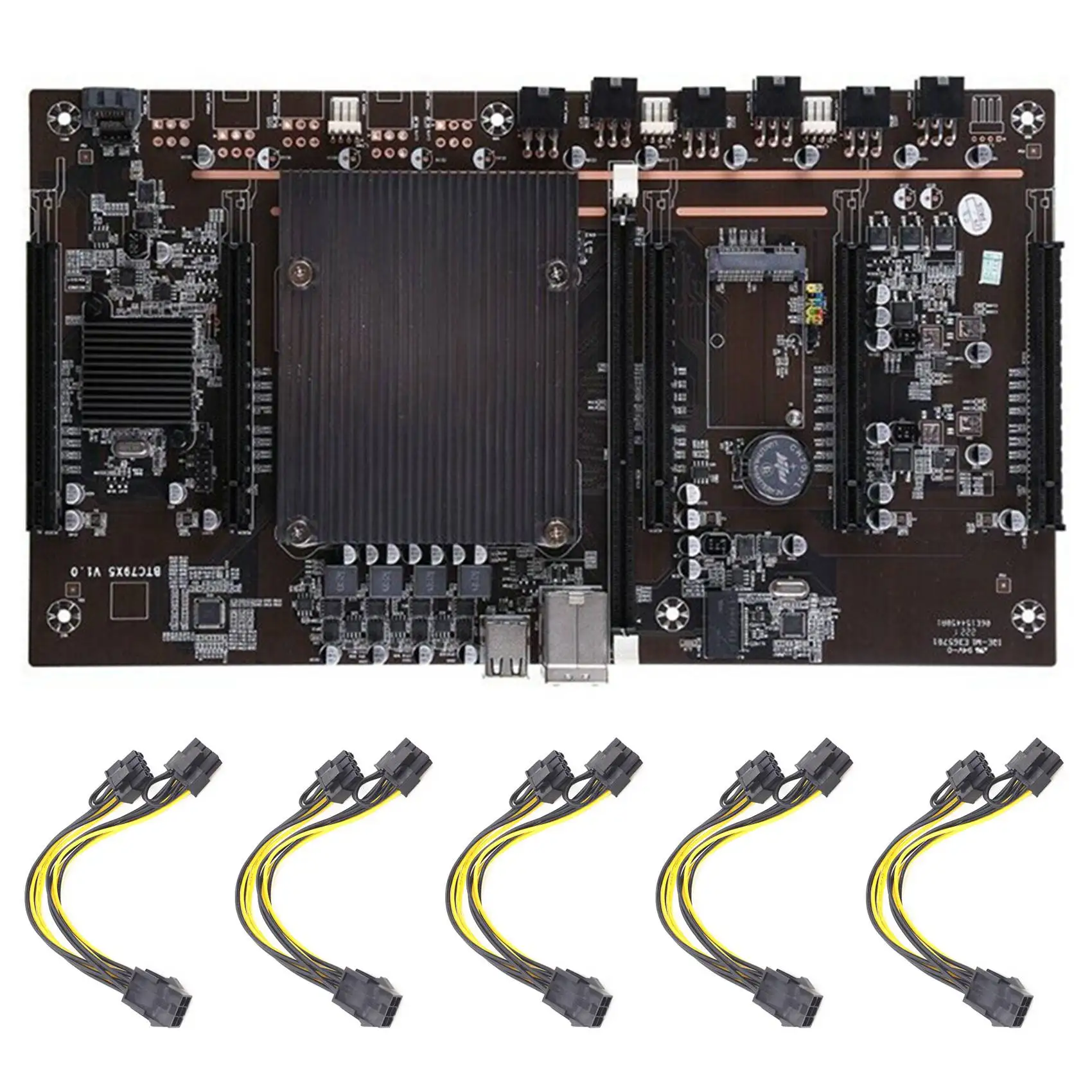 Материнская плата X79 H61 для майнинга BTC с 5X6Pin на двойной 8Pin-кабель 5X PCI-E 8X LGA 2011 DDR3 поддержка 3060 3080 GPU для BTC
Материнская плата X79 H61 для майнинга BTC с 5X6Pin на двойной 8Pin-кабель 5X PCI-E 8X LGA 2011 DDR3 поддержка 3060 3080 GPU для BTC