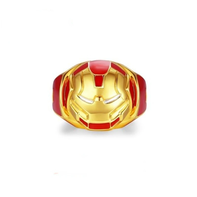

Marvel anime peripheral Avengers Alliance Iron Man anti-Hulk ring fashion hip-hop style ring exquisite jewelry holiday gift