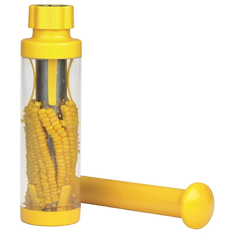 

Кукурузный инструмент Deluxe, 2 шт., 10,6 дюйма, быстрое удаление ядер, желтый из монолитного блока микросхем, без брызг и беспорядка, можно мыть в посудомоечной машине