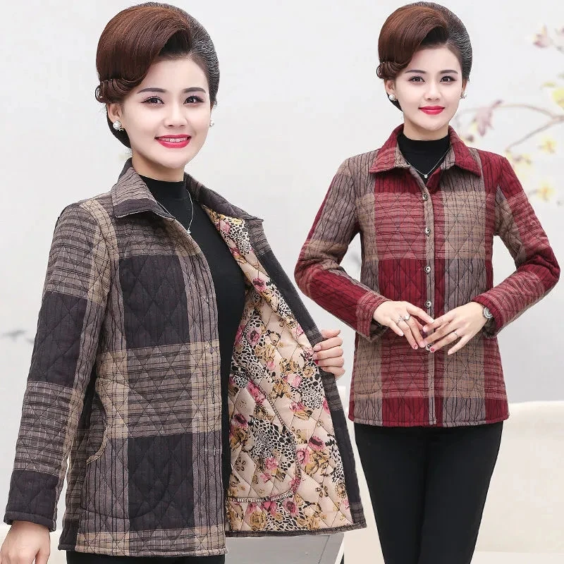 2022 Autumn Winter Light Small Cotton Coat womens Middle-aged Elderly Mothers Wear Large Size Loose Thin Quilted Cotton Jacket
2022 Autumn Winter Light Small Cotton Coat womens Middle-aged Elderly Mothers Wear Large Size Loose Thin Quilted Cotton Jacket