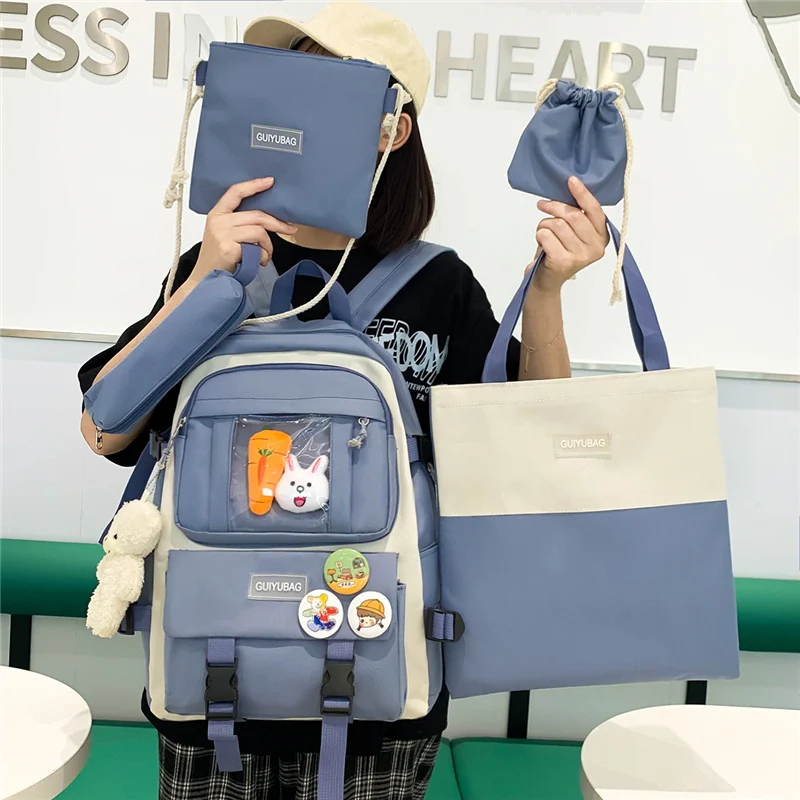 4 Pcs Set Kawaii Women Backpack Cute School Bag Teenage for Girls Scoolbag Large Capacity Female Bookbags Travel Bags 2022 New
4 Pcs Set Kawaii Women Backpack Cute School Bag Teenage for Girls Scoolbag Large Capacity Female Bookbags Travel Bags 2022 New
