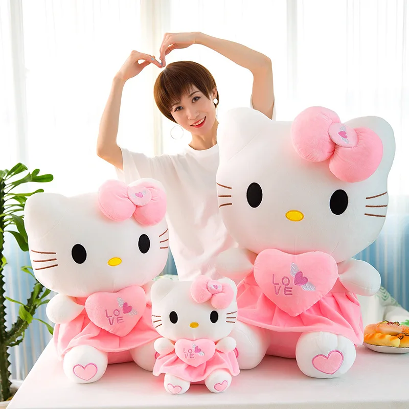 Аниме Kawaii Большой размер Hello Kitty плюшевая игрушка розовый бант платье кукла милые декоративные подушки детские подарки на день рождения Рождество
Аниме Kawaii Большой размер Hello Kitty плюшевая игрушка розовый бант платье кукла милые декоративные подушки детские подарки на день рождения Рождество