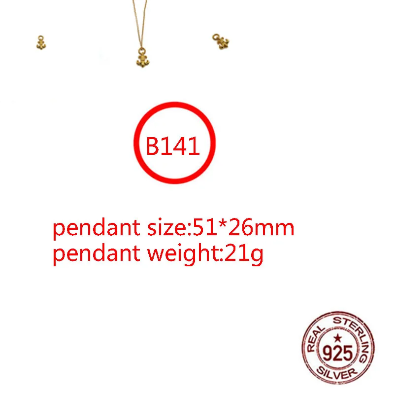 B141 S925 sterling silver pendant creative couple fun hip-hop retro personality anchor gold-plated cross flower shape
B141 S925 sterling silver pendant creative couple fun hip-hop retro personality anchor gold-plated cross flower shape