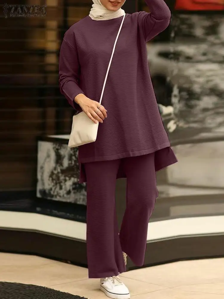 ZANZEA Women Muslim Sets 2PCS Autumn Abayas Hijab Tracksuit Sets Long Sleeve Turkish Blouses Pants Abaya Solid Islamic Clothing
ZANZEA Women Muslim Sets 2PCS Autumn Abayas Hijab Tracksuit Sets Long Sleeve Turkish Blouses Pants Abaya Solid Islamic Clothing