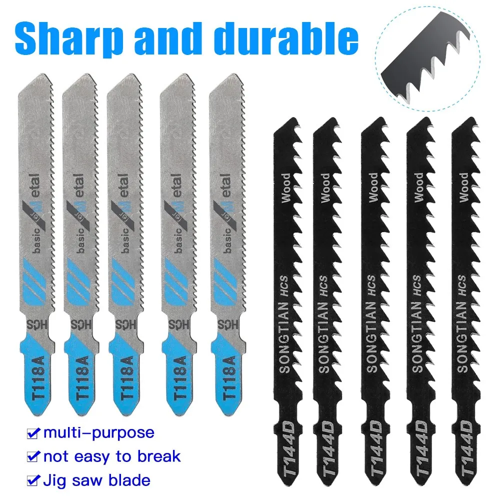 10Pcs Assorted Blades Jigsaw Blades Woodworking Tool Cutting High Carbon Steel Metal Wood Set Practical Useful
10Pcs Assorted Blades Jigsaw Blades Woodworking Tool Cutting High Carbon Steel Metal Wood Set Practical Useful