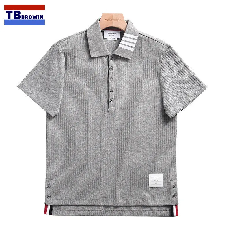 TB BROWIN Thom Men's Polo T-shirt Summer Casual Single Breasted Fashion Red White Blue Ribbon Four Stripe Short Sleeve Tees Tops
TB BROWIN Thom Men's Polo T-shirt Summer Casual Single Breasted Fashion Red White Blue Ribbon Four Stripe Short Sleeve Tees Tops