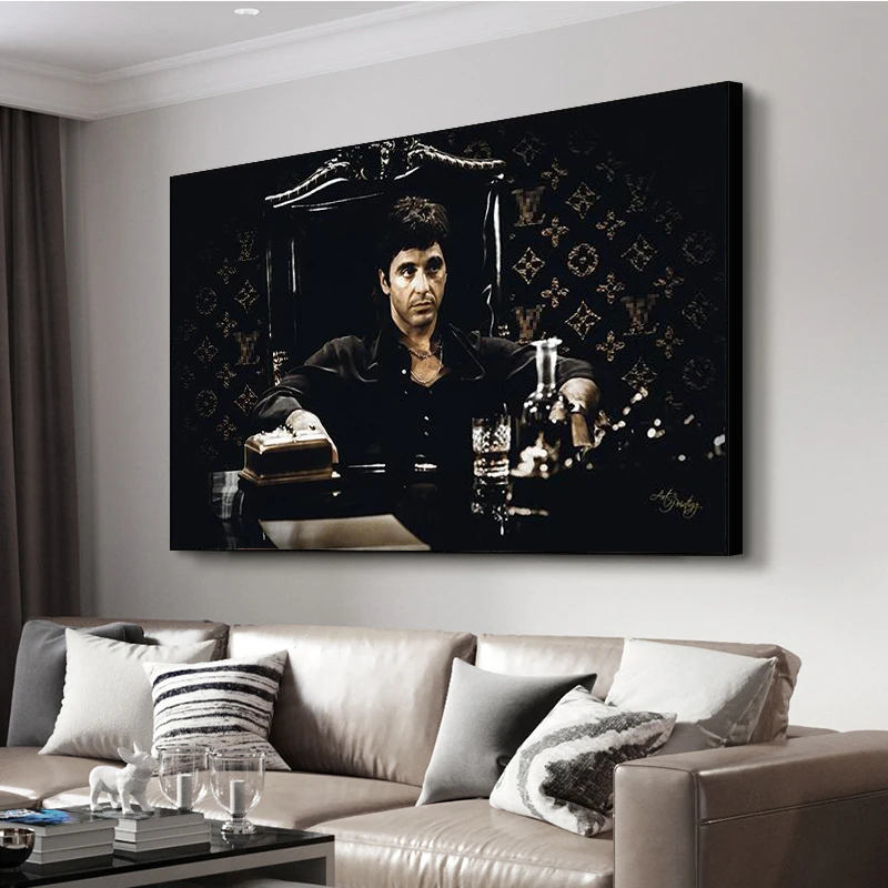 Gangster Movies Scarface Posters and Prints Tony Montana Luxury Art Canvas Painitng Portrait Wall Art Pictures Living Room Decor
Gangster Movies Scarface Posters and Prints Tony Montana Luxury Art Canvas Painitng Portrait Wall Art Pictures Living Room Decor