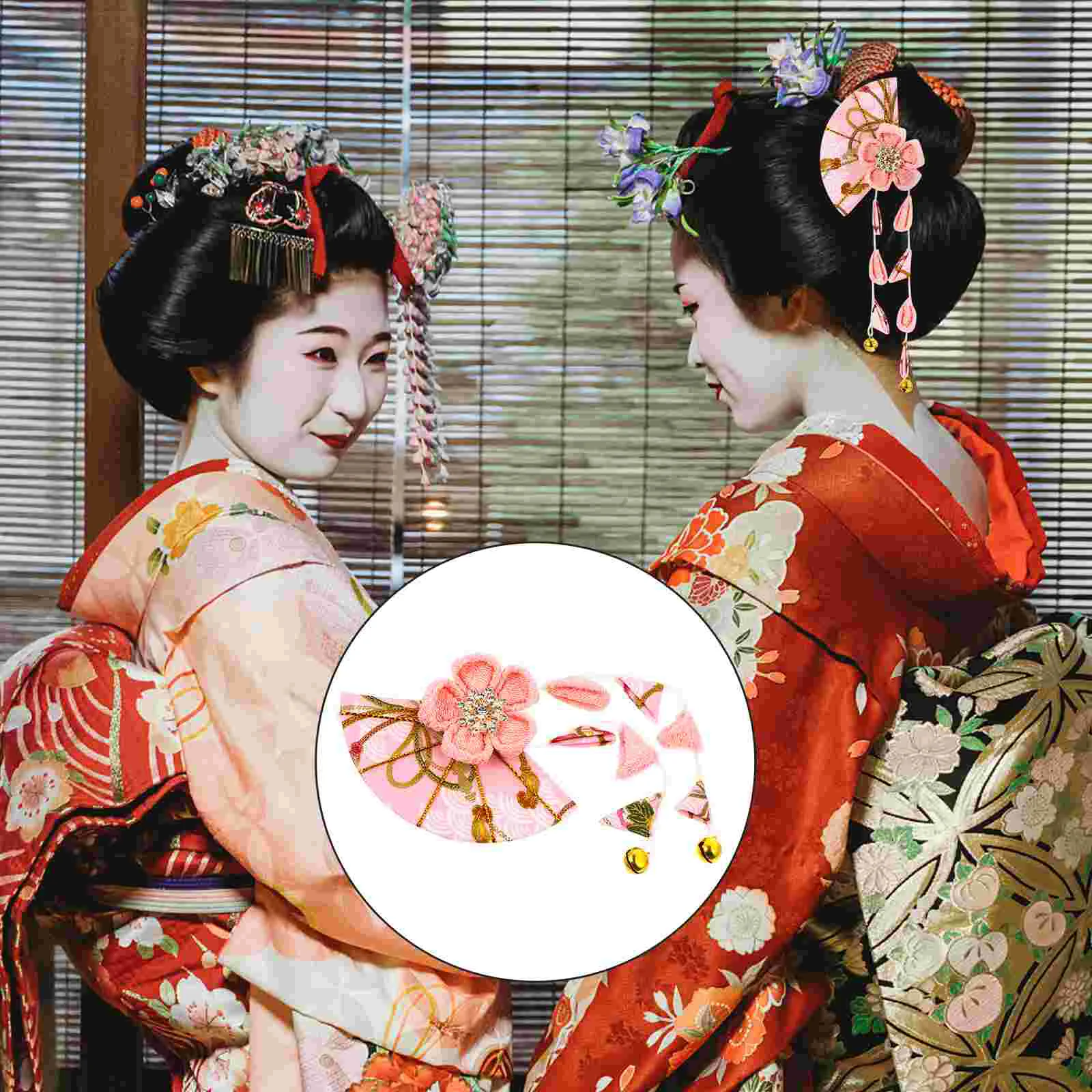 

Головной убор в японском стиле кимоно заколка для волос Сакура кисточка аксессуар головной убор