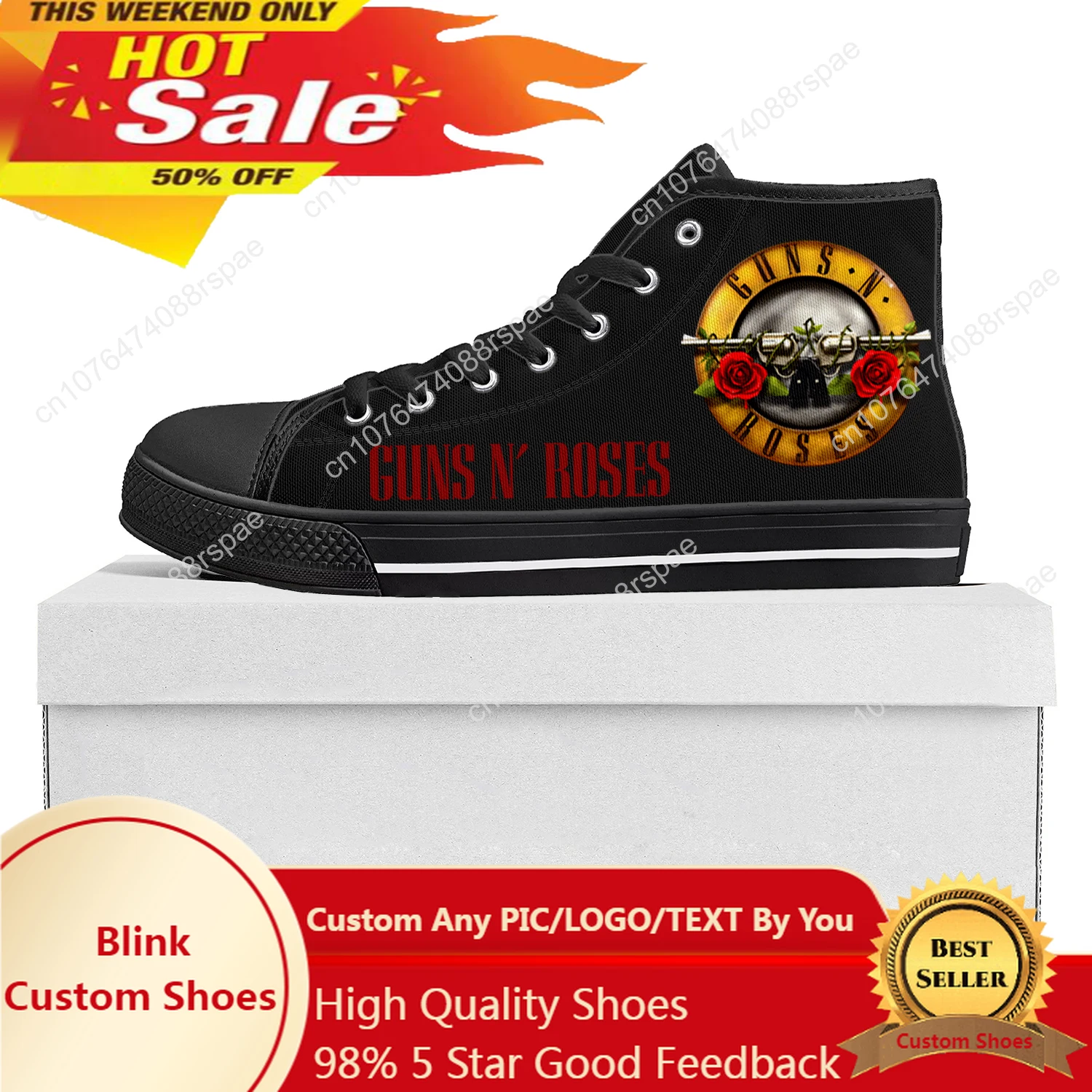 

Высококачественные кроссовки Guns N Roses из тяжелого металла, рок-группы, мужские и женские подростковые холщовые кроссовки, обувь для пар, обувь на заказ
