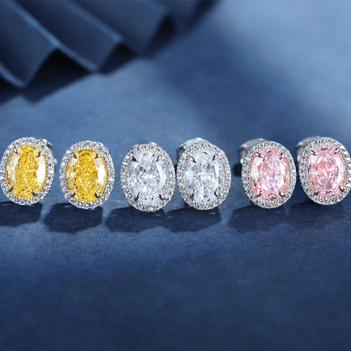 Patent Cutting Oval Shape Zirconia Pink Color Multi Color S925 Silver Jewellery Earrings Trendy Stud Earring For Women Girls
Patent Cutting Oval Shape Zirconia Pink Color Multi Color S925 Silver Jewellery Earrings Trendy Stud Earring For Women Girls