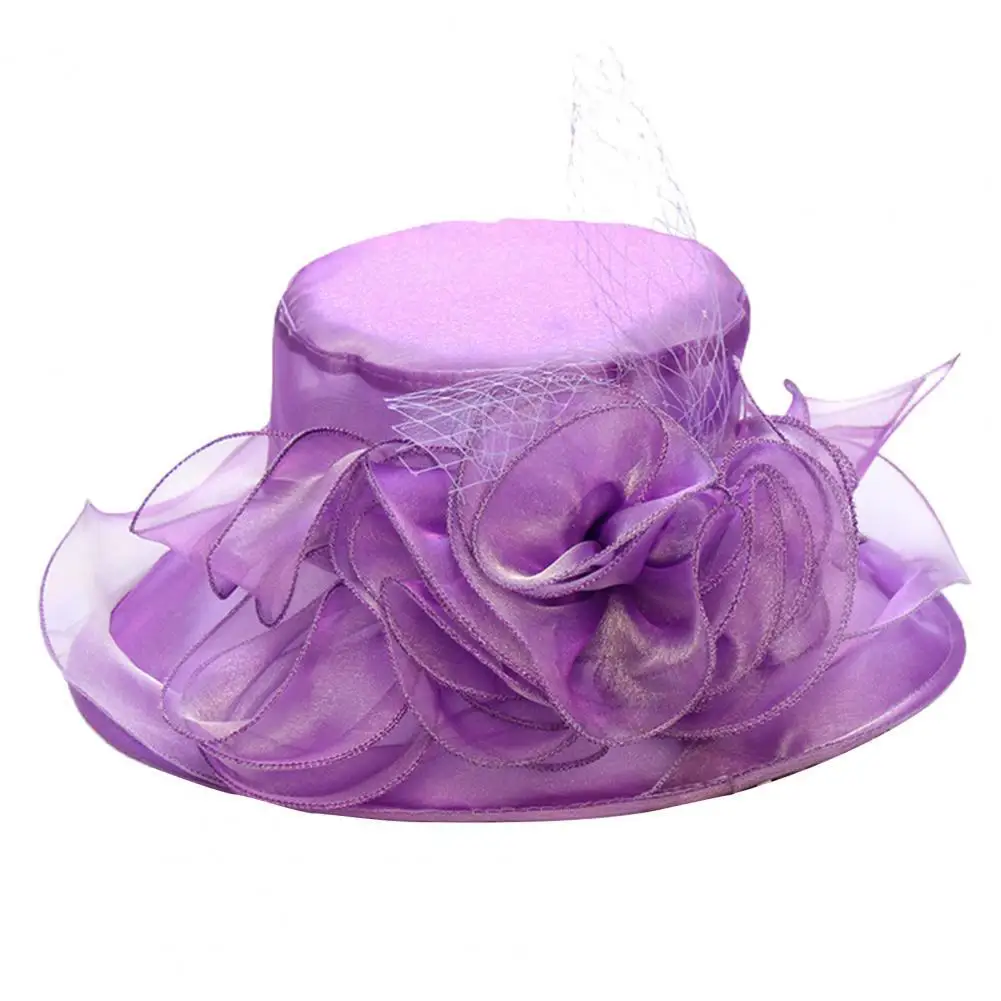 40%HOT Women Church Cap Wide Brim Four Flowers Summer Organza Semi-transparent Sun Hat Headgear
40%HOT Women Church Cap Wide Brim Four Flowers Summer Organza Semi-transparent Sun Hat Headgear