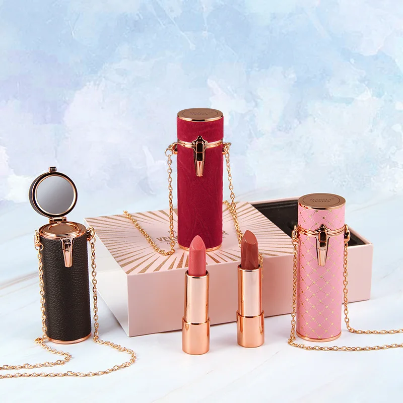 Maquillaje profesional lipstick set comes with mirror makeup Mist velvet waterproof lip stick lip balm gift box private label
Maquillaje profesional lipstick set comes with mirror makeup Mist velvet waterproof lip stick lip balm gift box private label