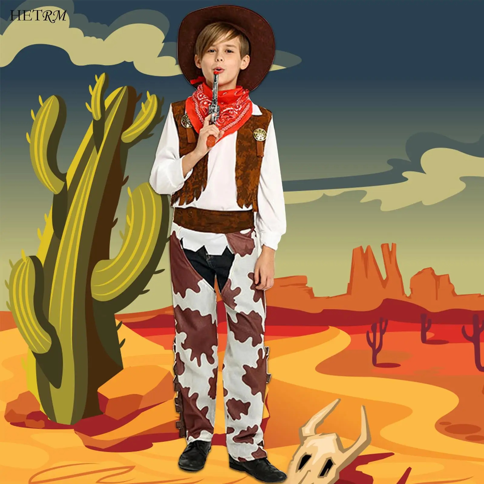 Baby Clothes Boys Cowboy Costume For Kids Children Cosplay Clothing Sets Vest+Trousers Pants+Scarf+Hat 4pcs Toddler Outfits Suit
Baby Clothes Boys Cowboy Costume For Kids Children Cosplay Clothing Sets Vest+Trousers Pants+Scarf+Hat 4pcs Toddler Outfits Suit