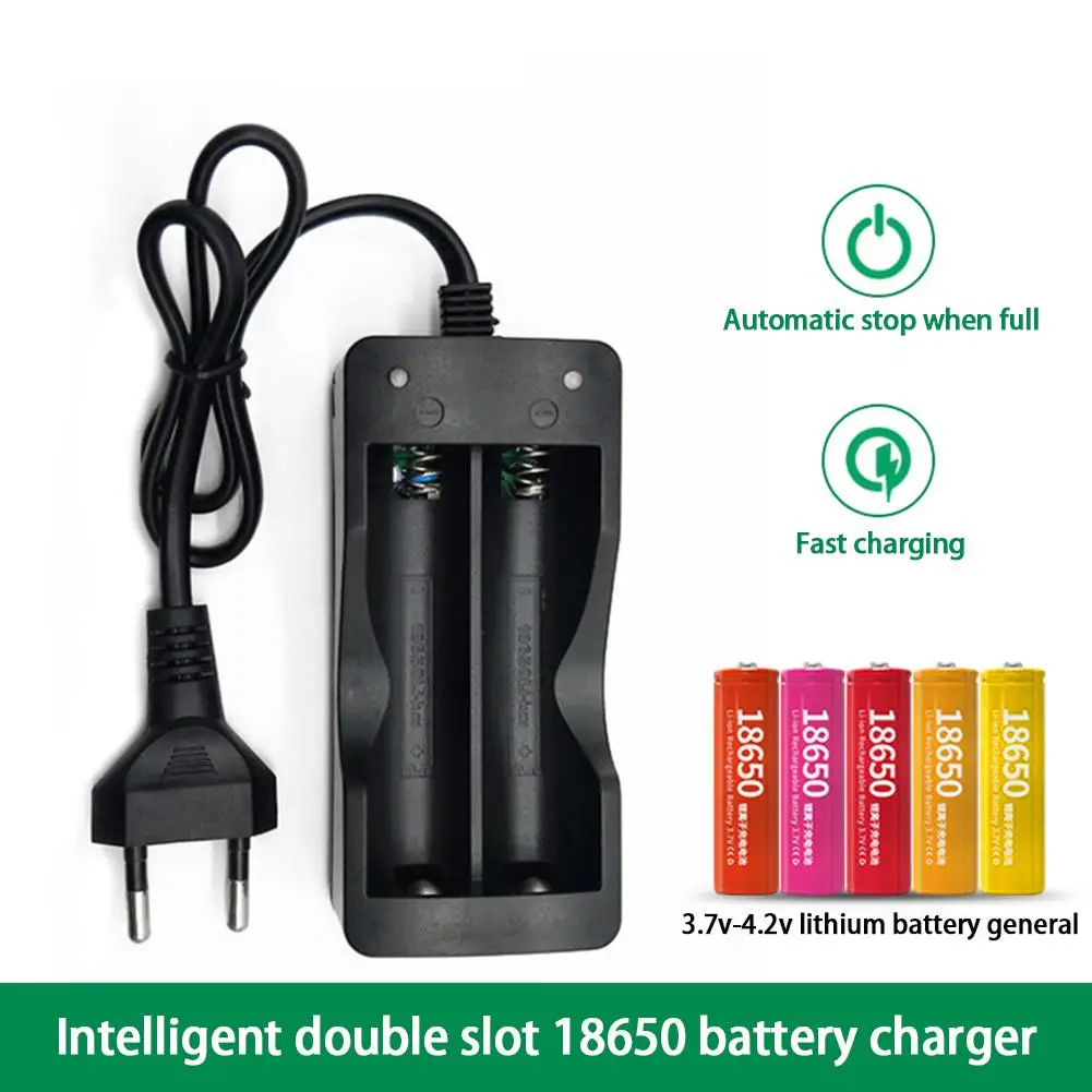 18650 Dual Charging Battery Charger With Cable Flashlight Dual Slot Smart Lithium Battery Charger Adapter EU Plug
18650 Dual Charging Battery Charger With Cable Flashlight Dual Slot Smart Lithium Battery Charger Adapter EU Plug