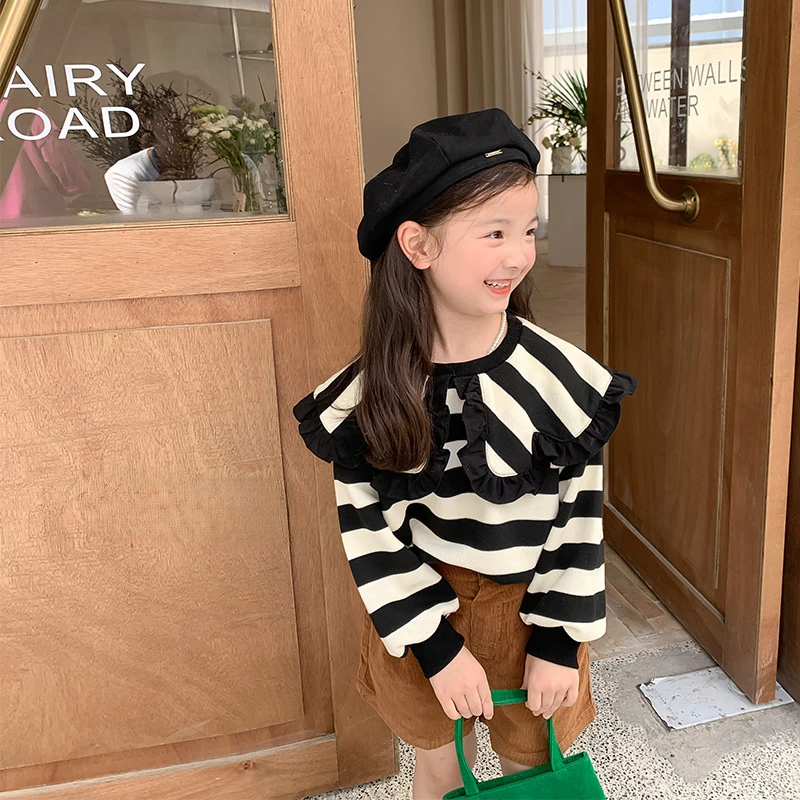 Autumn Children's Clothing Girls fashion Thick stripe Lapel sweatshirts Baby girl cotton soft loose dress
Autumn Children's Clothing Girls fashion Thick stripe Lapel sweatshirts Baby girl cotton soft loose dress