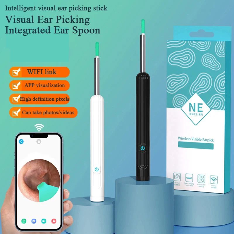 Household Wireless Earglasses With High-definition Lens And Silicone Earbuds With 360 ° Dead Angle Earwax Removal Spoon
Household Wireless Earglasses With High-definition Lens And Silicone Earbuds With 360 ° Dead Angle Earwax Removal Spoon